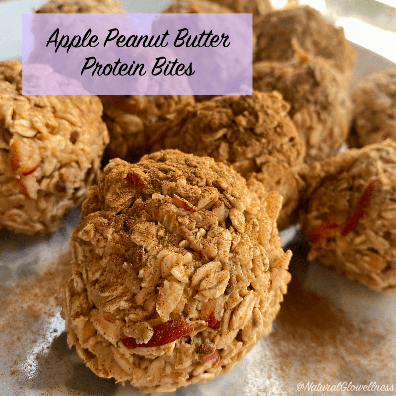No Bake Apple Peanut Butter Protein&nbsp;Bites